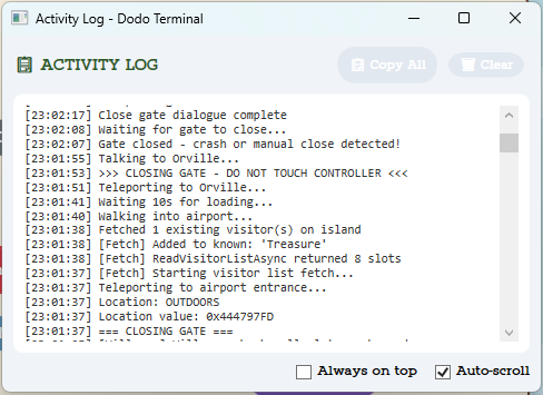 Successful gate close